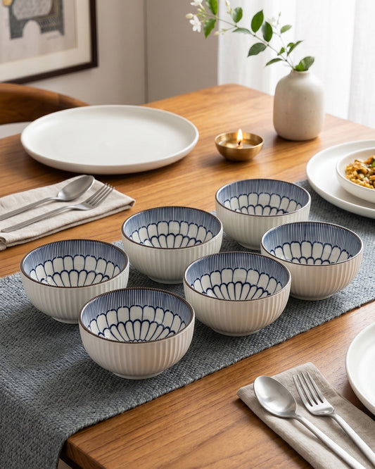 Midnight Blossom Katori - Set Of 6 Style - 4