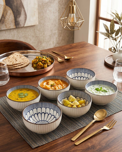 Midnight Blossom Katori - Set Of 6 Style - 4