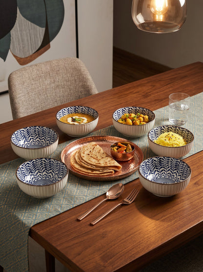 Midnight Blossom Katori - Set Of 6 Style -2