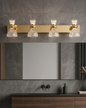 Amber Glow Crystal Vanity Light- 4 Lights