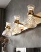 Amber Glow Crystal Vanity Light- 3 Lights