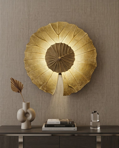 Metallic Leaf Wall Light