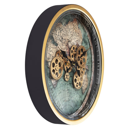 Timeless World Luxury Designer Wall Clocks for the Home With Moving Gear Mechanism Buy Wall Clock Online - Medium (Steel Body)