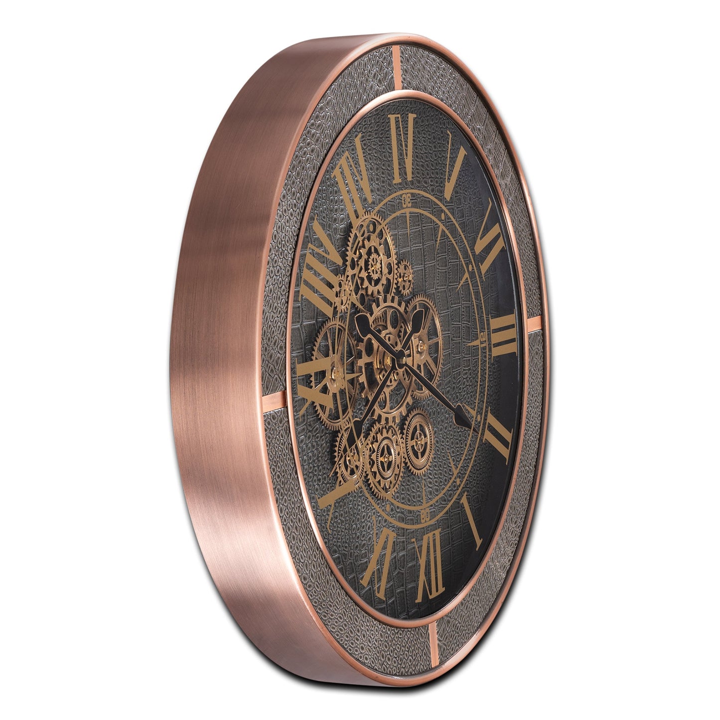Whispering Wheel Luxury Designer Watches Wall clocks for the Home With Moving Gear Mechanism Buy Wall Clock Online (Steel Body)