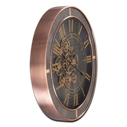 Whispering Wheel Luxury Designer Watches Wall clocks for the Home With Moving Gear Mechanism Buy Wall Clock Online (Steel Body)