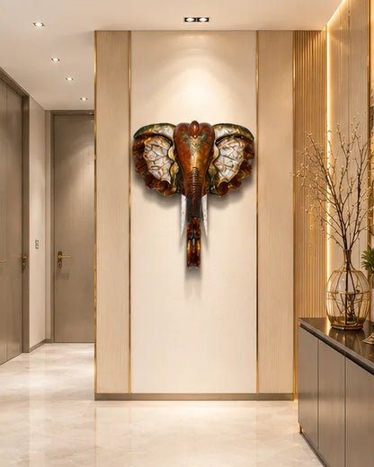 Royal Elephant Head Wall Mount