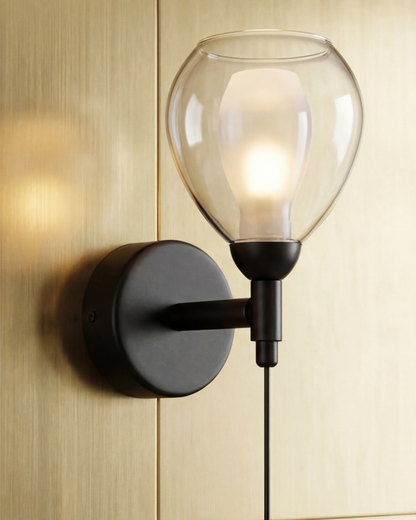 Halo Drop Elegance Wall Light - Black
