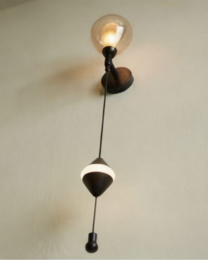 Halo Drop Elegance Wall Light - Black