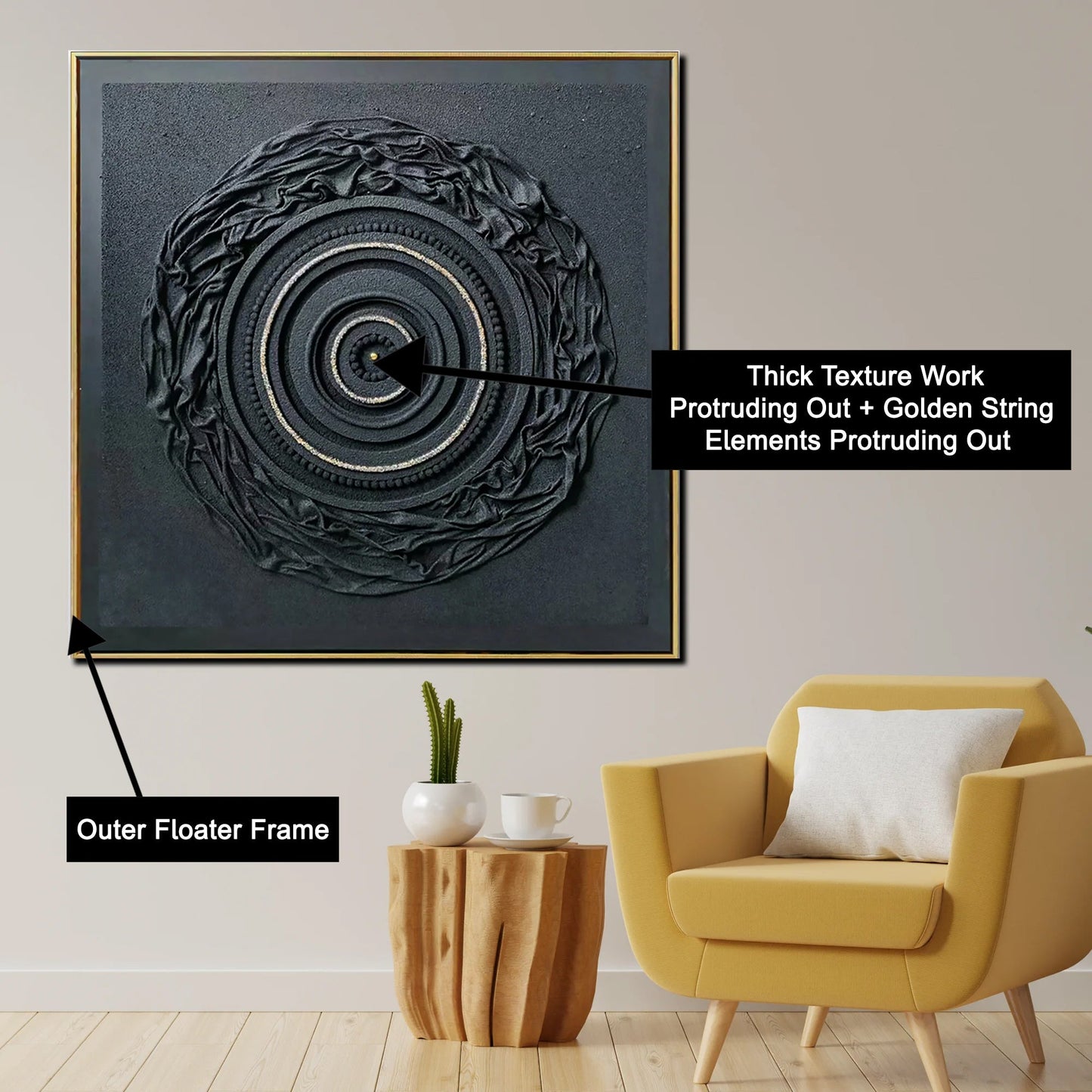Whispers of Infinity Modern Wall Art (40 x 40 Inches)