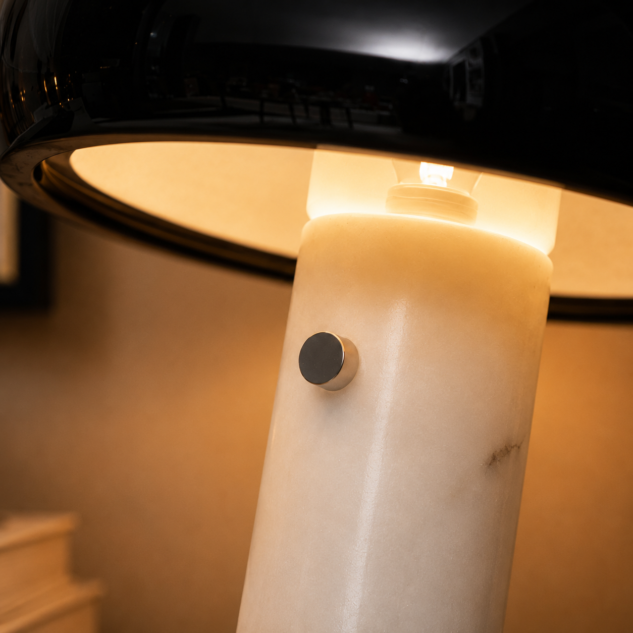 Capstone Glow Table lamp for Home & Item for Home Decoration - Black