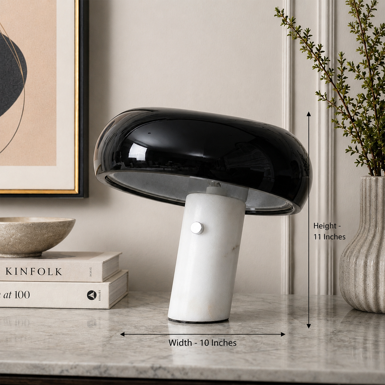 Capstone Glow Table lamp for Home & Item for Home Decoration - Black