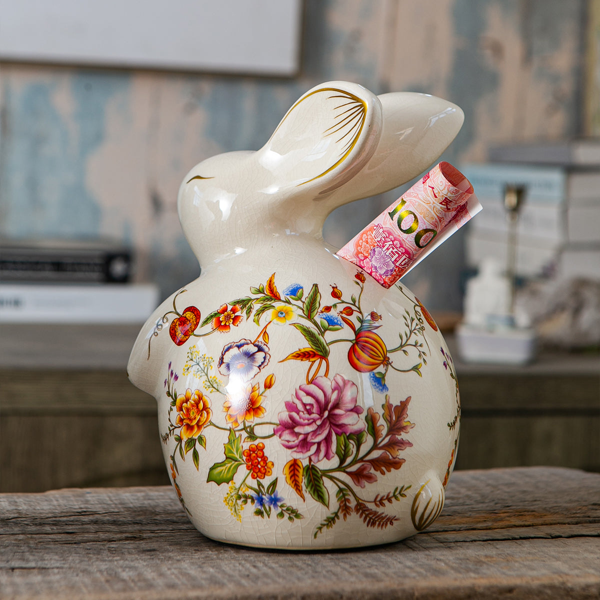 Blooming Beauty Bunny Decorative showpiece & Item for Home Decoration