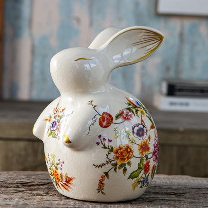 Blooming Beauty Bunny Decorative showpiece & Item for Home Decoration
