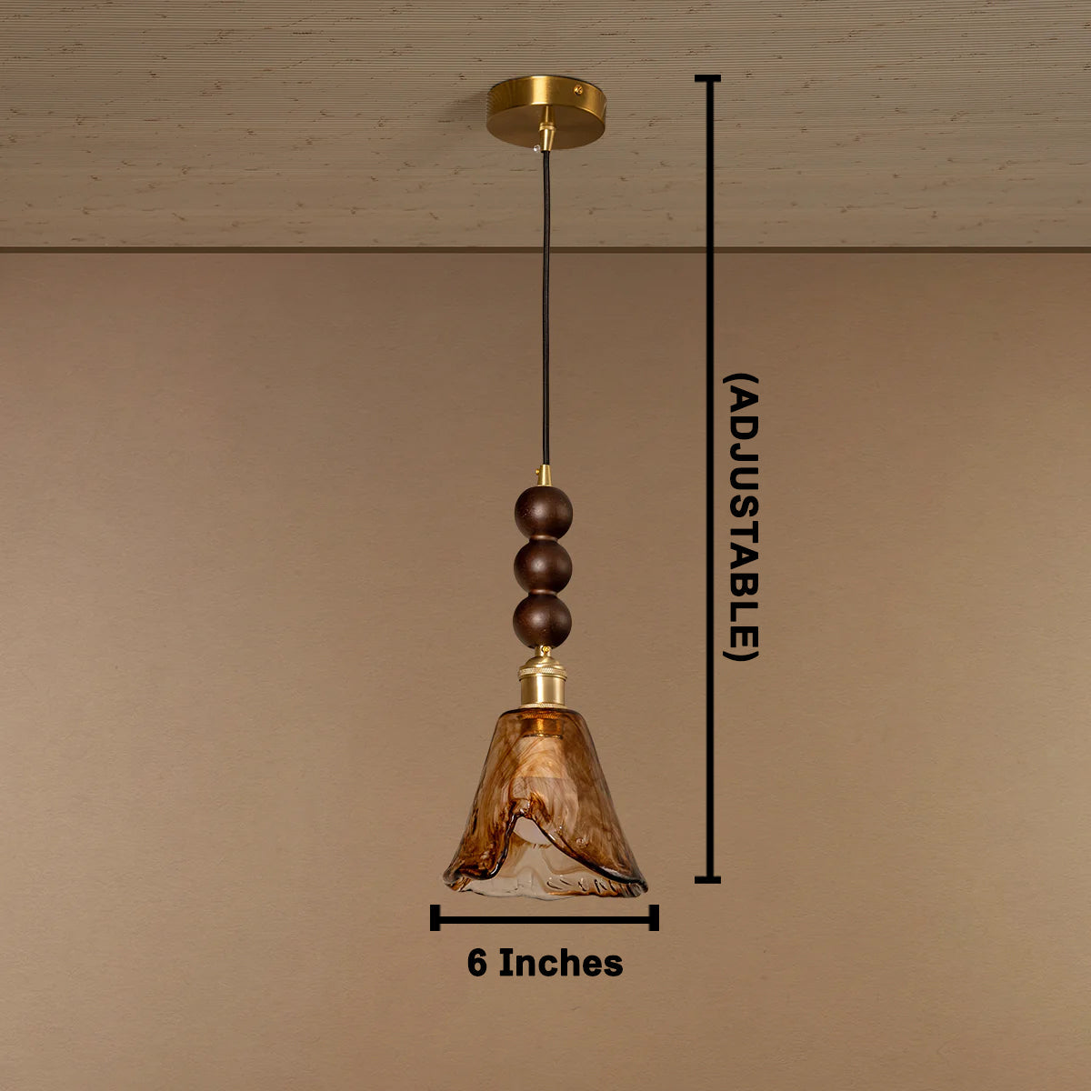 Rustic Flame Pendant Light For Living Room