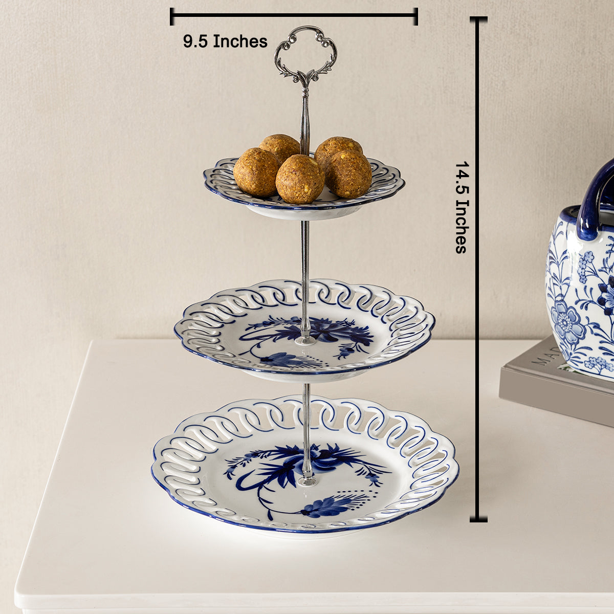 Indigo Crest Harmony Serving Plates for Home