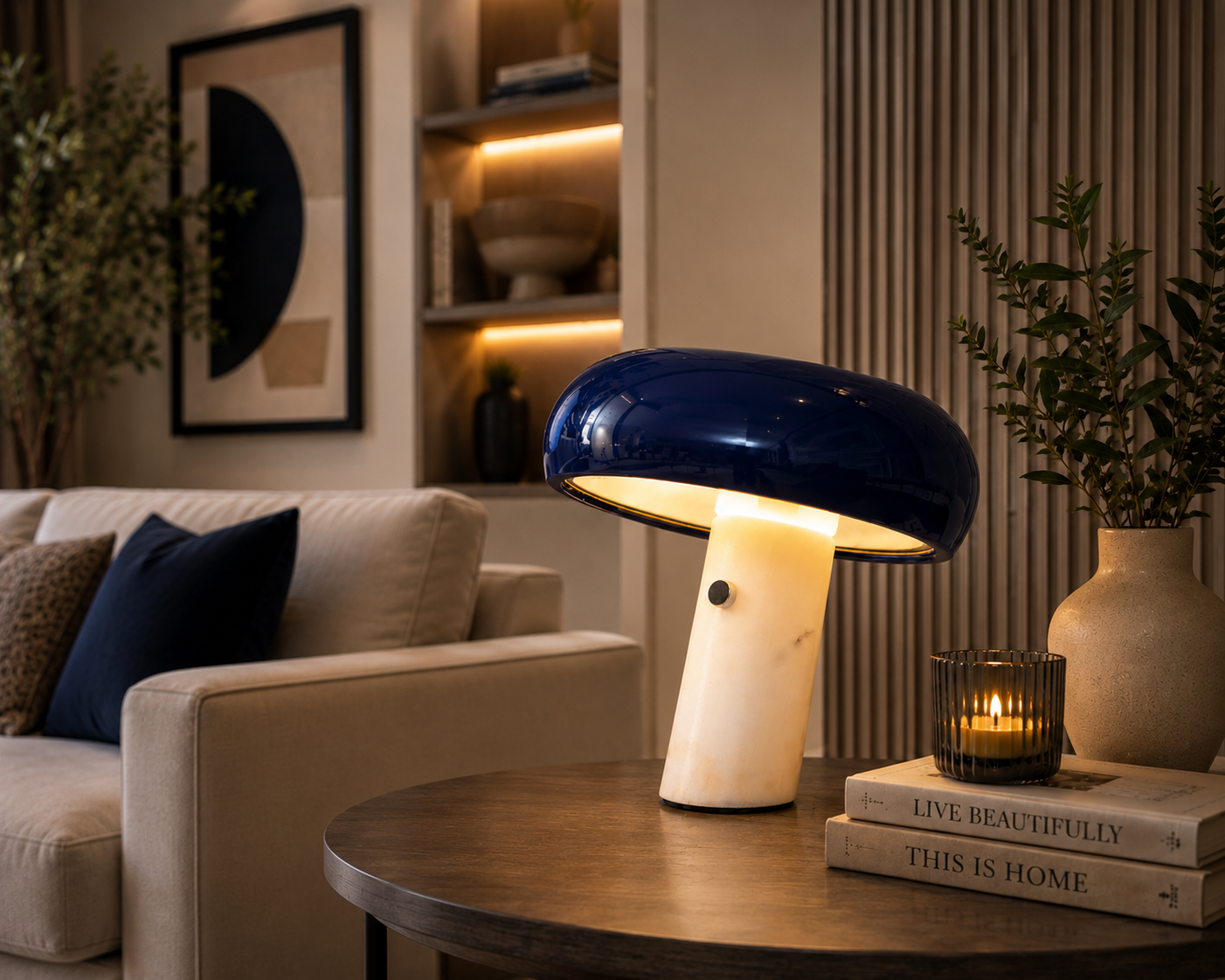 Capstone Glow Table lamp for Home & Item for Home Decoration - Blue