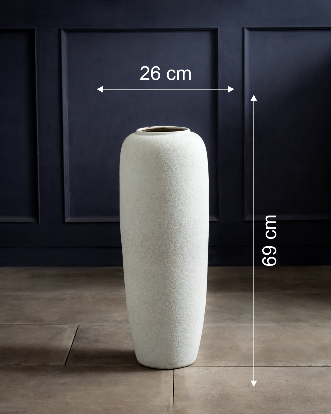 Pebble Finish Designer Floor Vase - Small