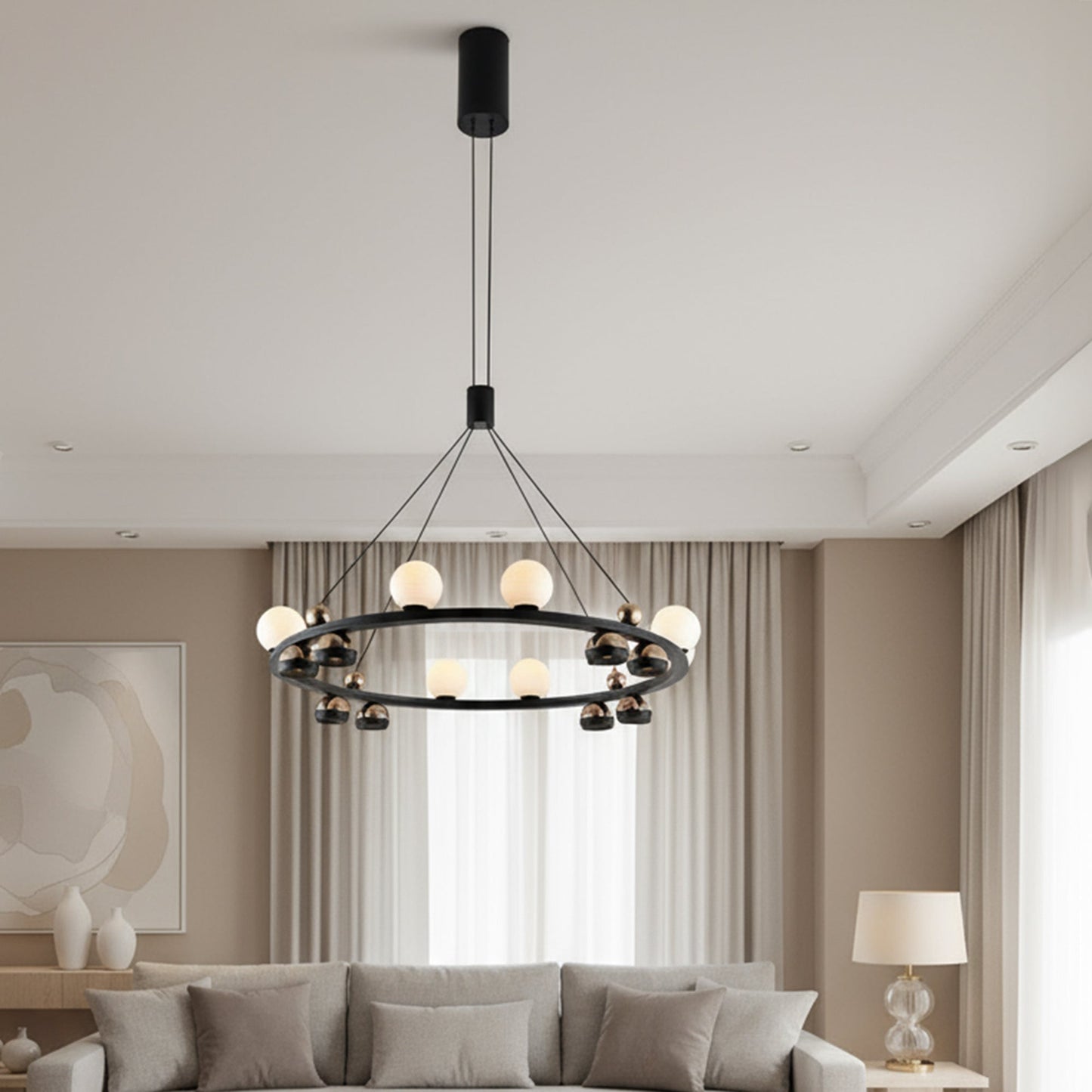 Moonlit Aura Glow Ceiling Light For Living Room