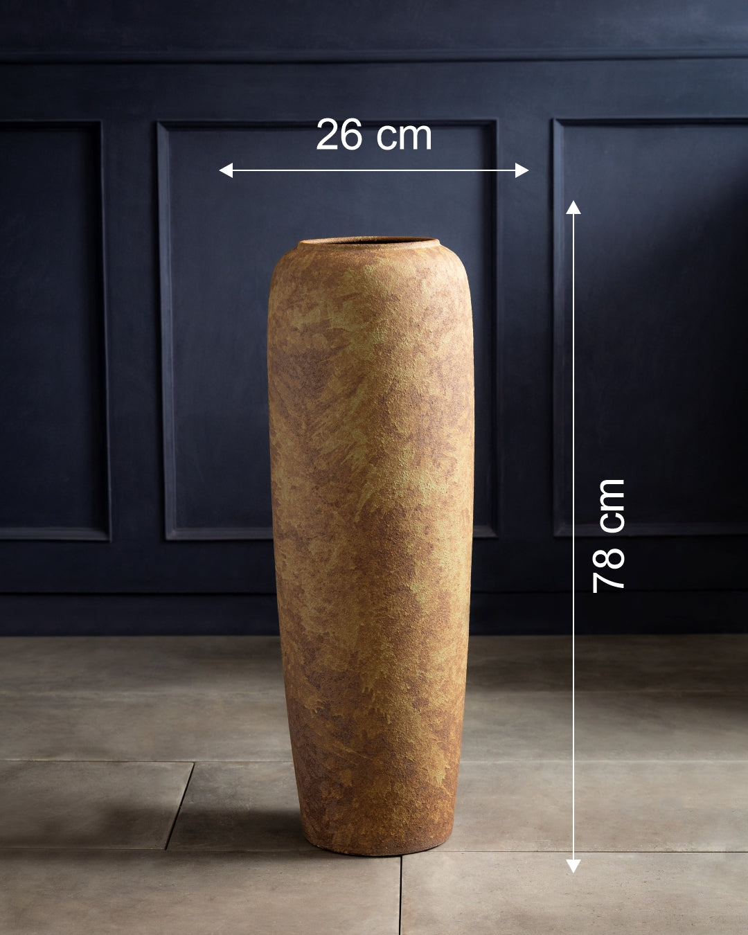 Rustic Earth Tone Floor Vase - Large