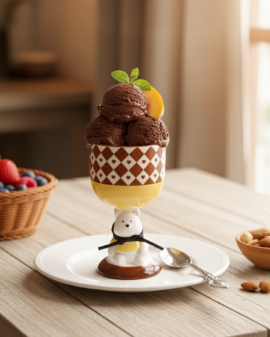 Playful Bear Ice Cream Cup - Brown