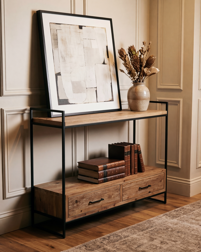 Rustic Haven Storage Table