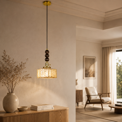 River Stone Pendant Light For Home  & Item  for Home Decoration - Amber