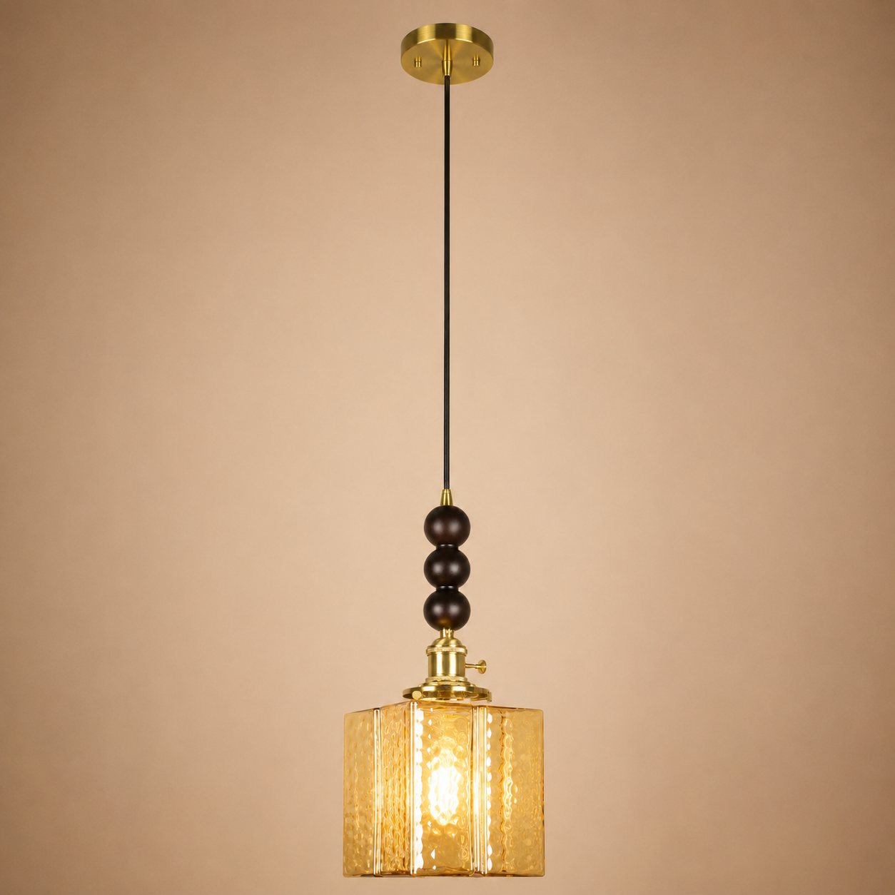 Echo Stone Pendant Light For Home  & Item  for Home Decoration  - Amber