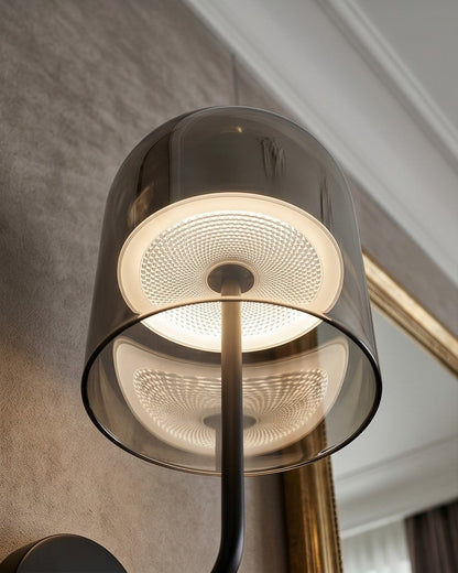 Modern Smoky Glass Wall Sconce