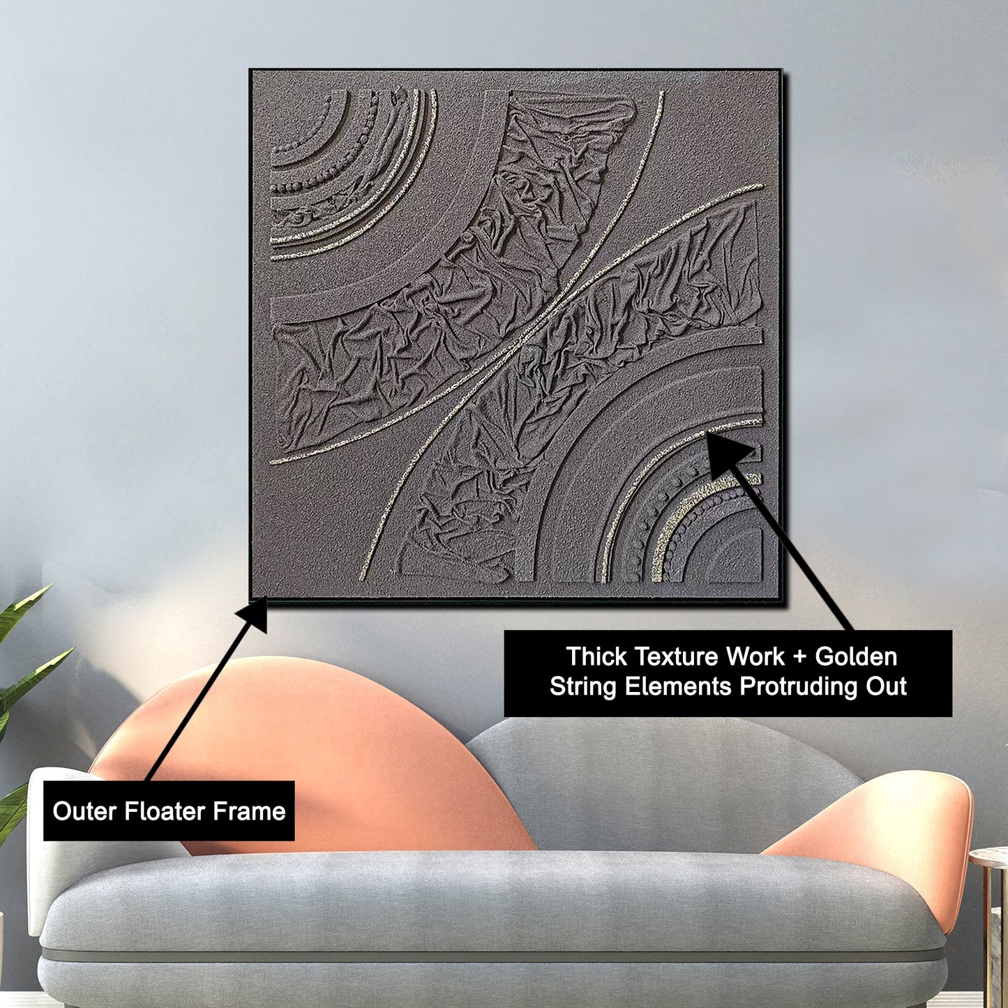 Urban Grace Modern Wall Art (40 x 40 Inches)