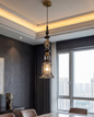 Royal Crystal Accent Pendant Light - Smoke