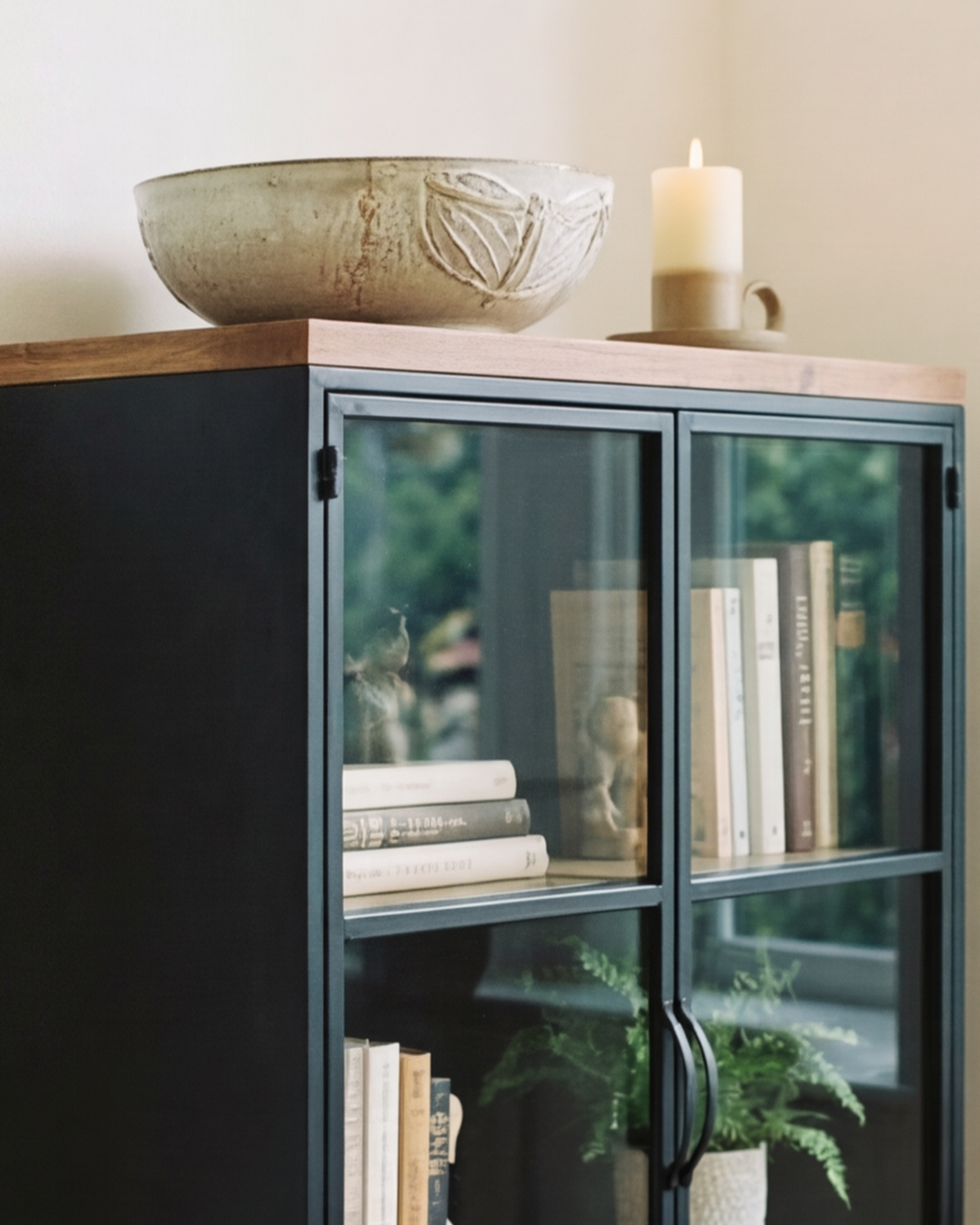 Noir Glass Display Cabinet