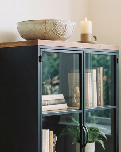 Noir Glass Display Cabinet