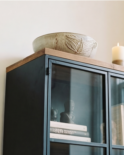 Noir Glass Display Cabinet