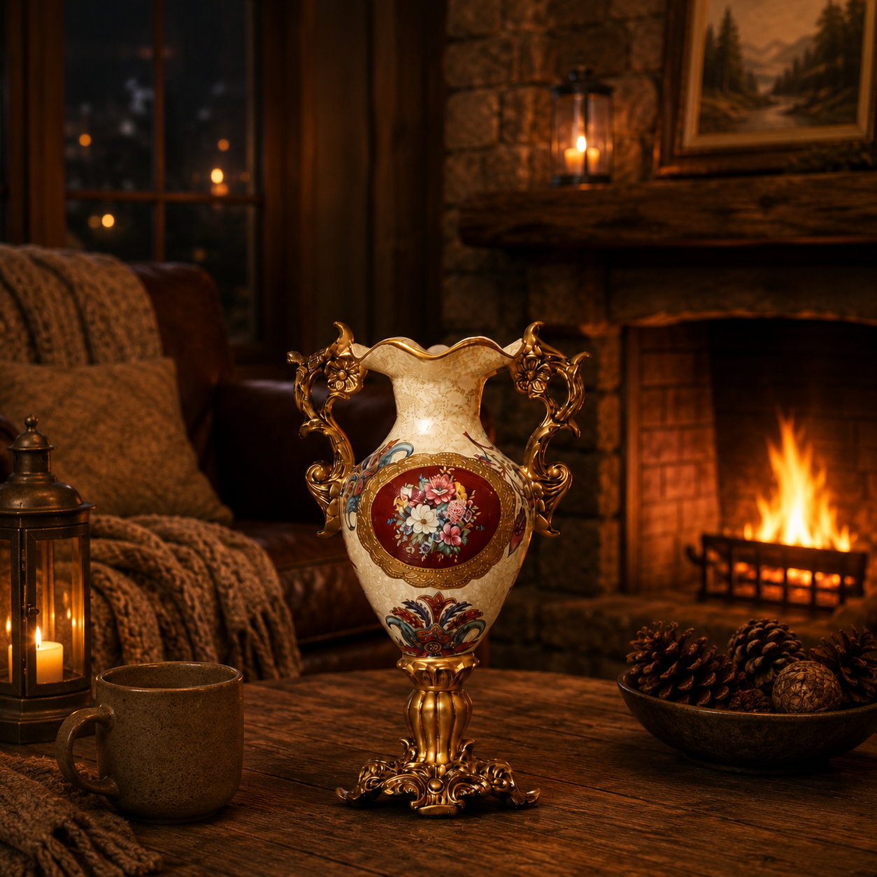 Versailles Floral  Vase & Showpiece for Home & Item for Home Decoration