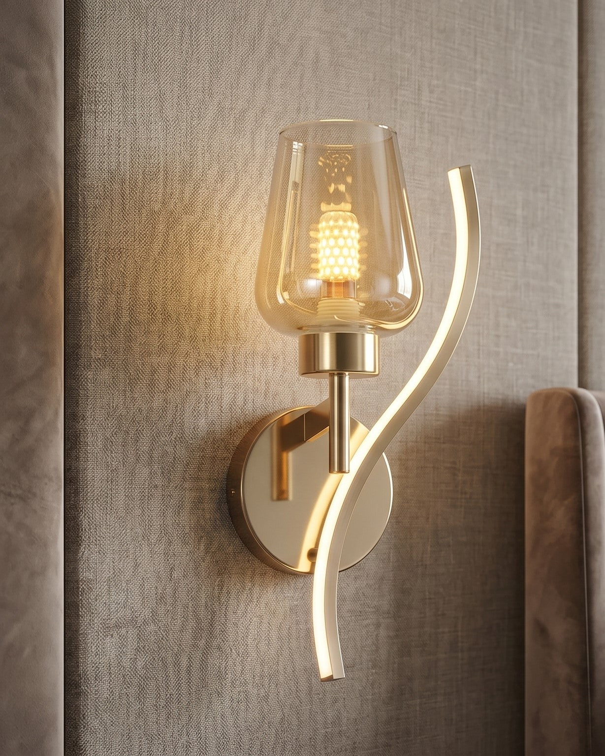 Modern Flame Wall Light