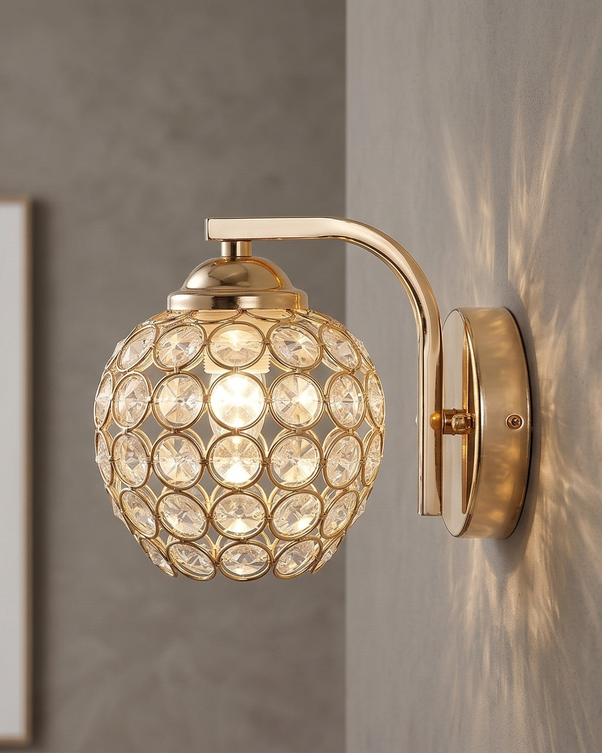 Aurexis Crystal Orb Wall Light