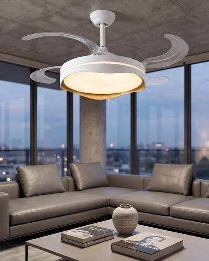 Aura Glide Modern Ceiling Fan Light
