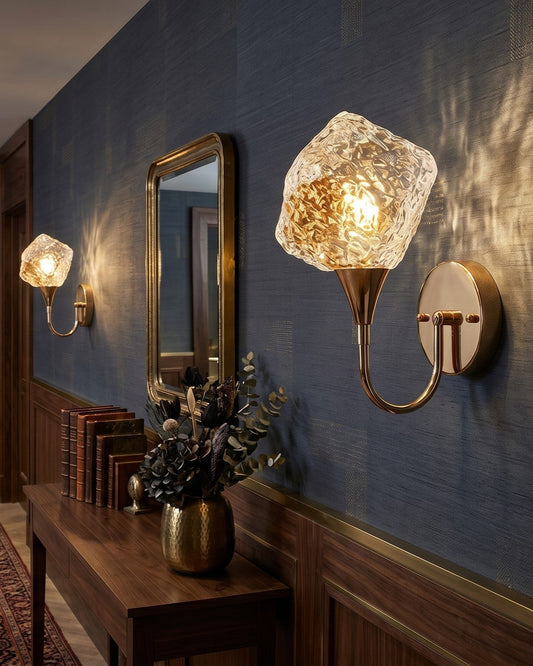 Crystal Stone Glow Wall Light