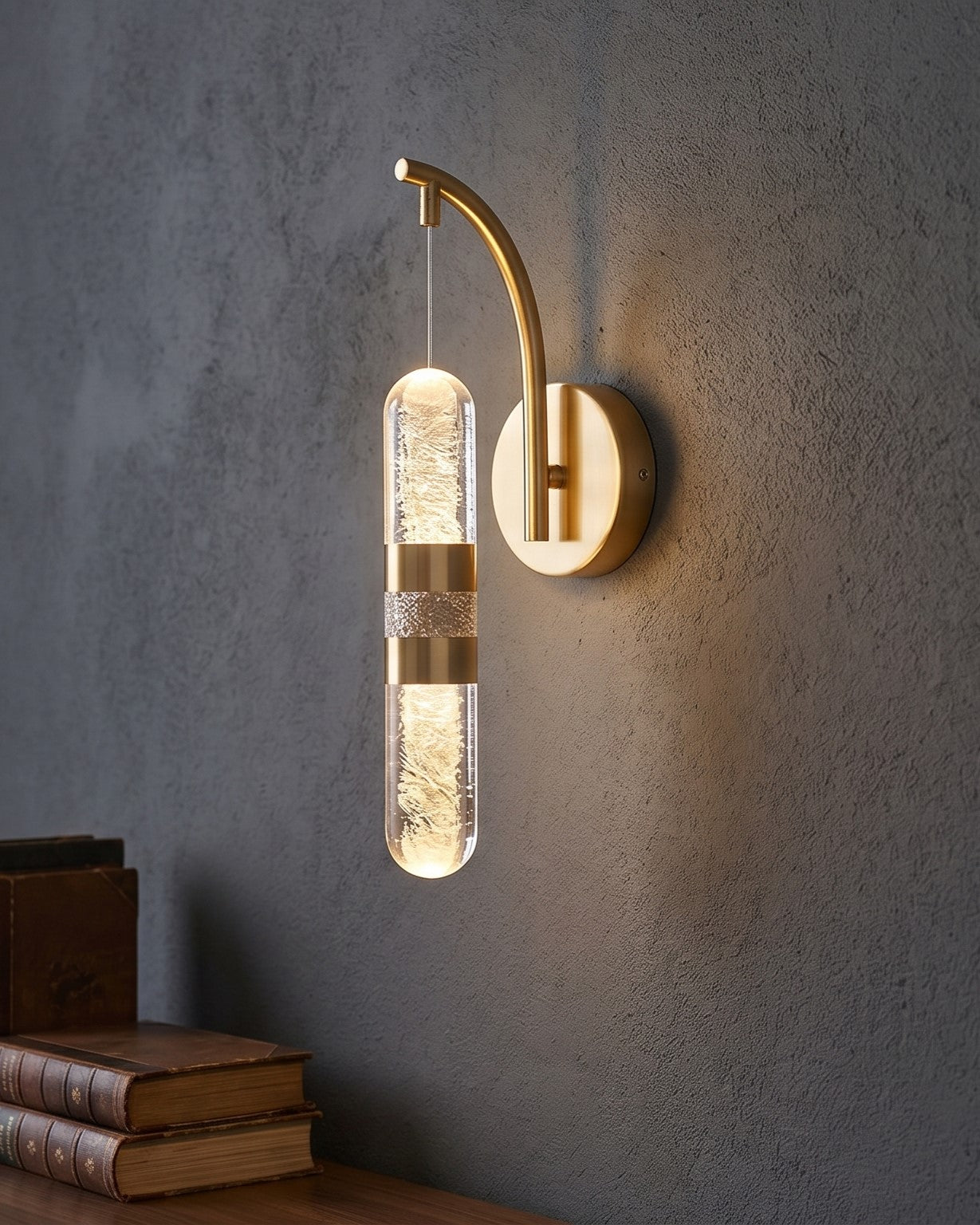 Nordic Crystal Tube Wall Light