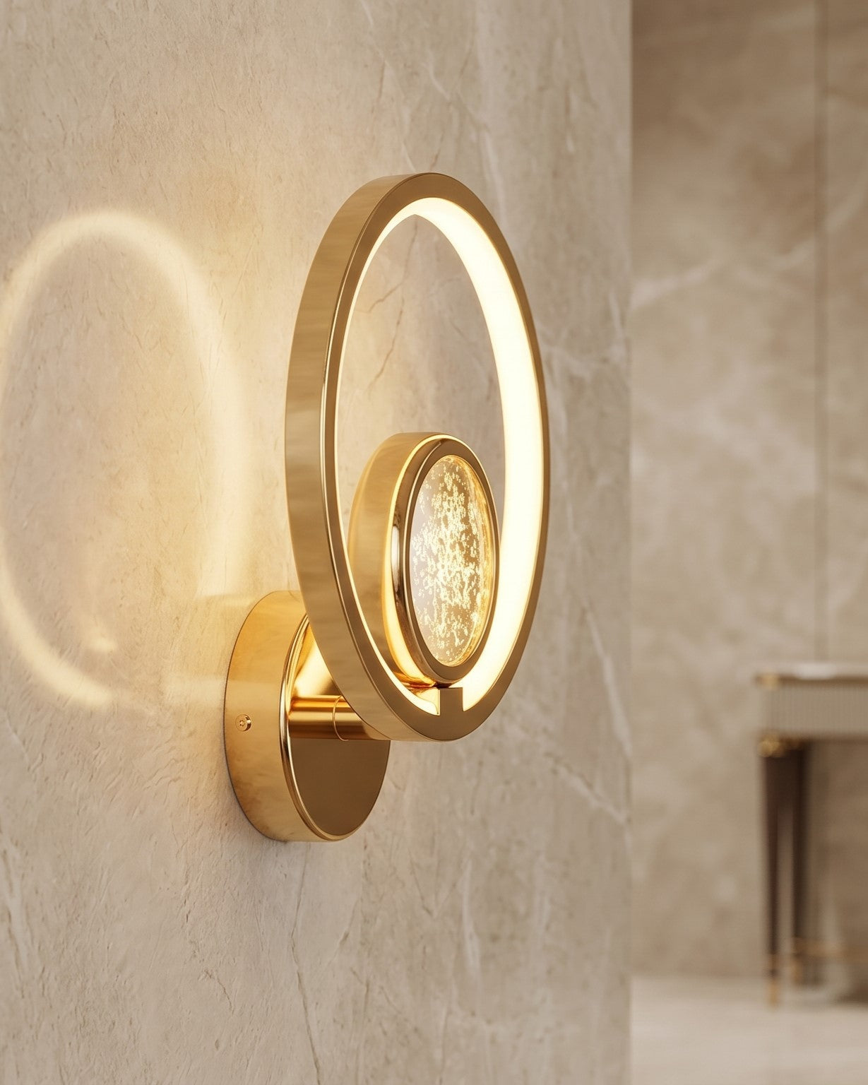 Luxe Circle Glow Wall Light