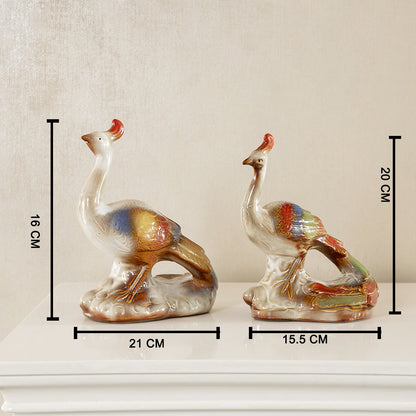 Prideful Peacock Table Decoration Showpiece for Home Décor