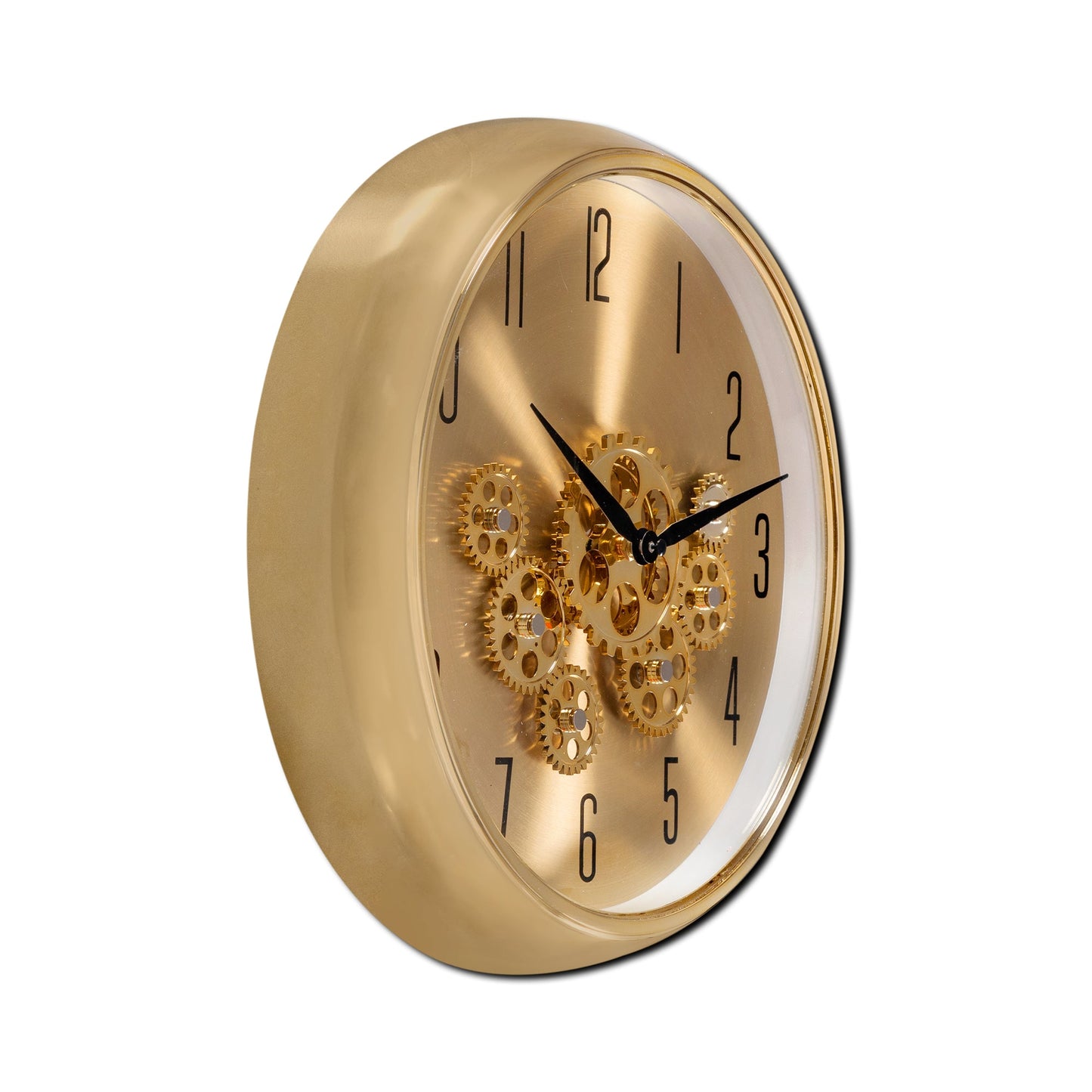The Moving Hour Luxury Designer Wall Clock Online With Moving Gear Mechanism Buy Wall Clock Online - Gold