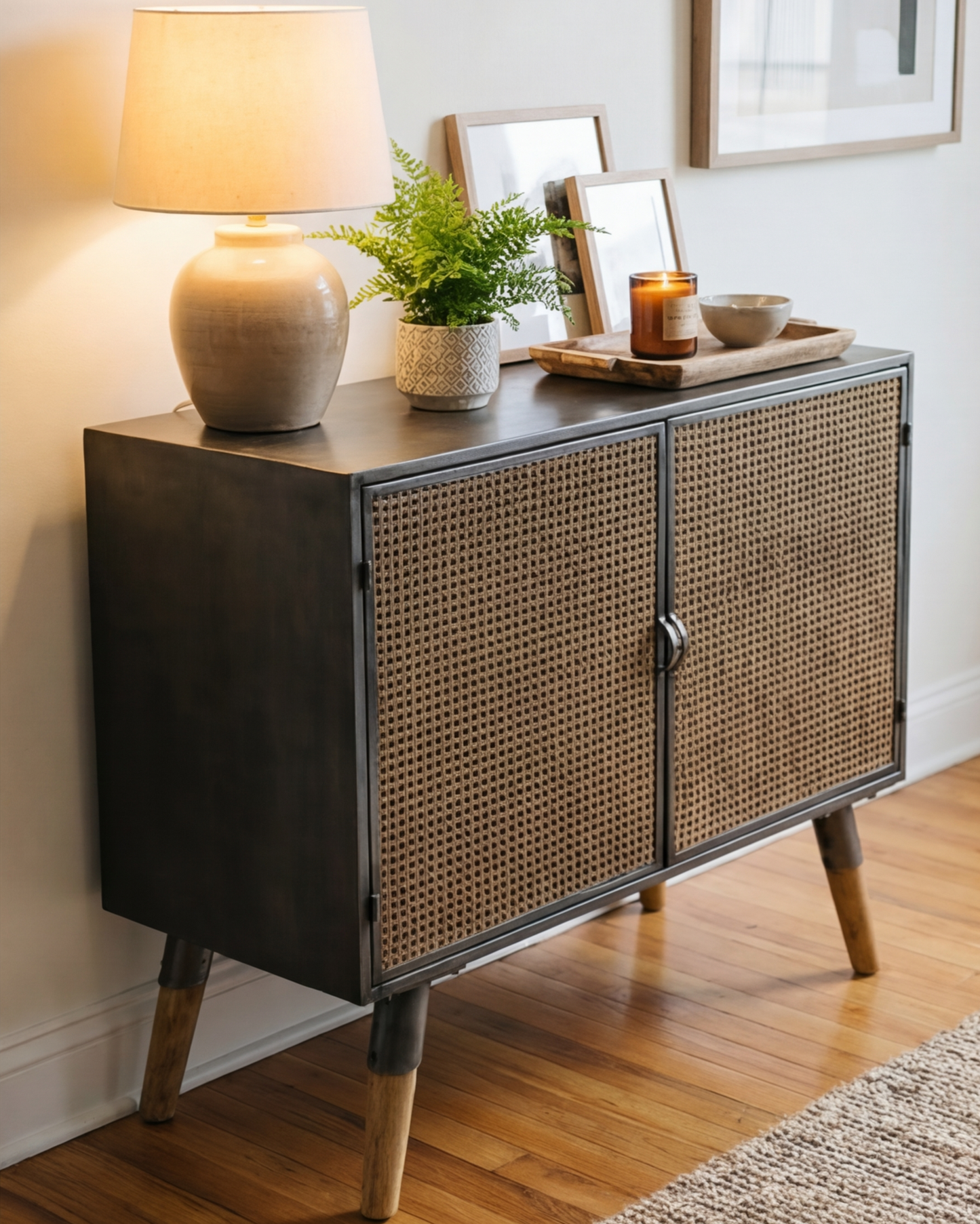 CaneNest Vintage Storage Cabinet