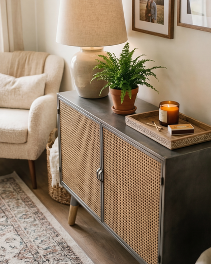 CaneNest Vintage Storage Cabinet