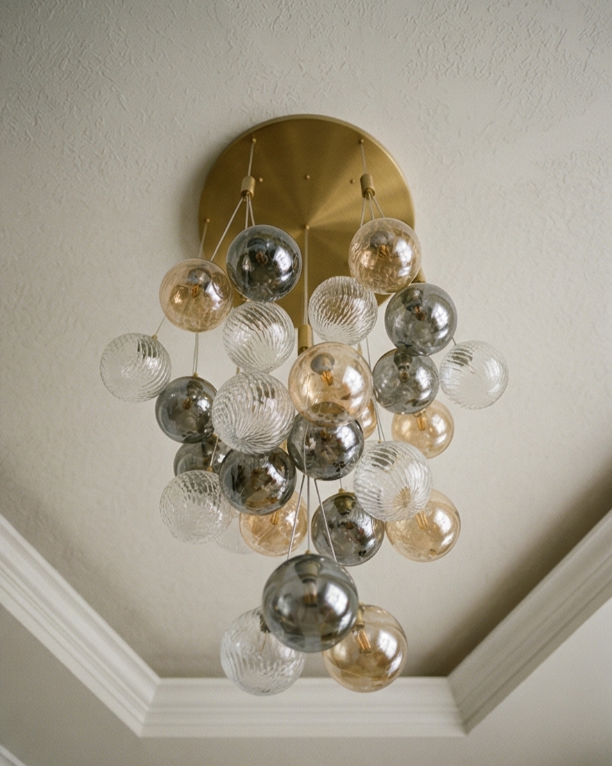 Cluster Globe Drop Chandelier