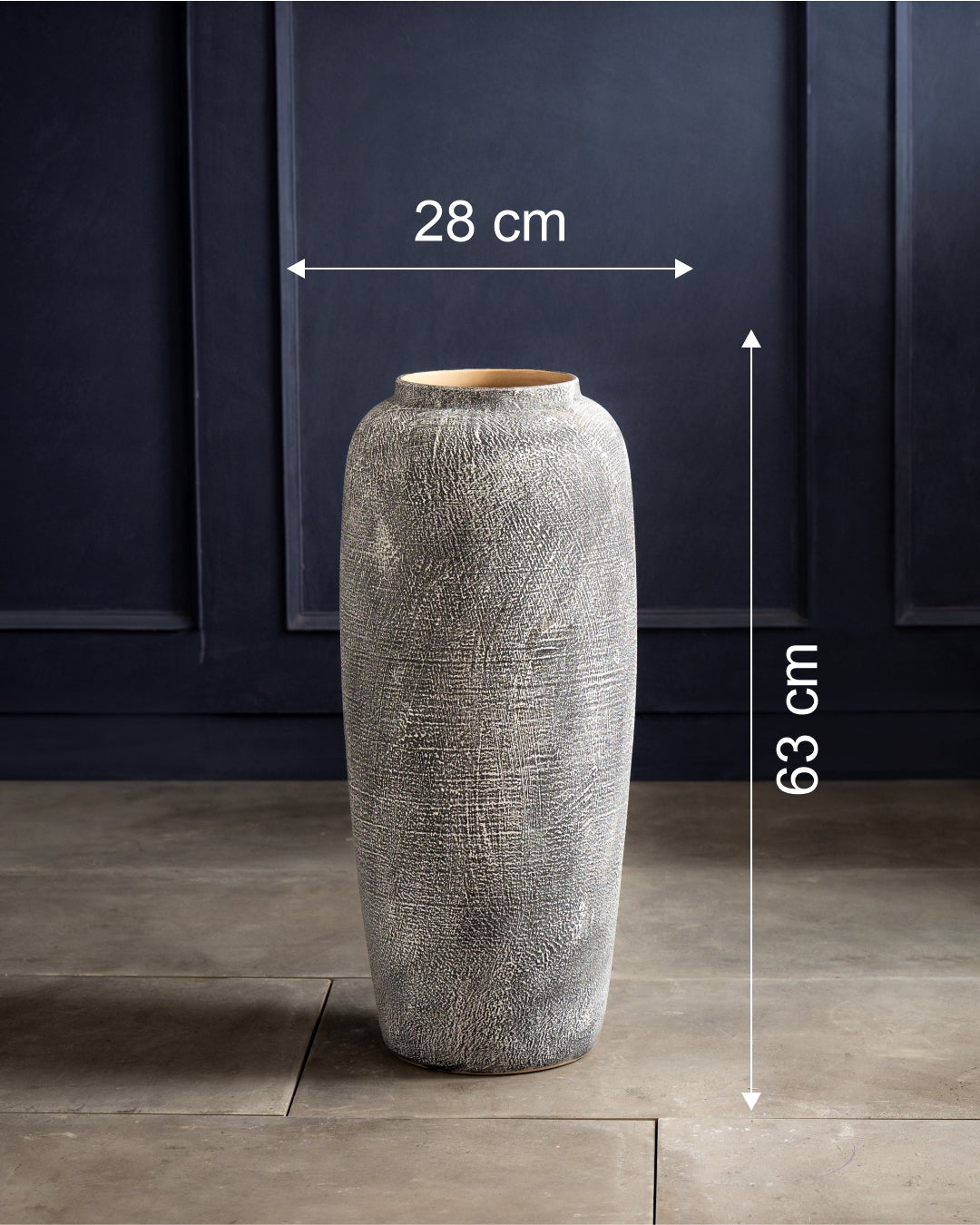Vintage Ash Floor Vase - Large