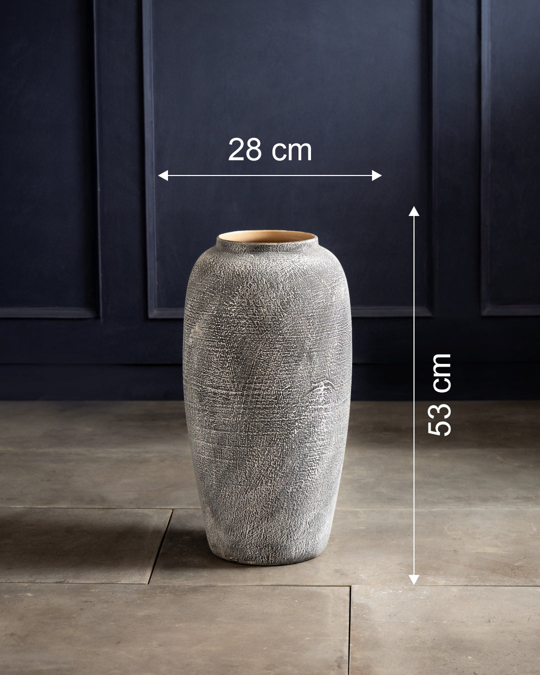 Vintage Ash Floor Vase - Medium