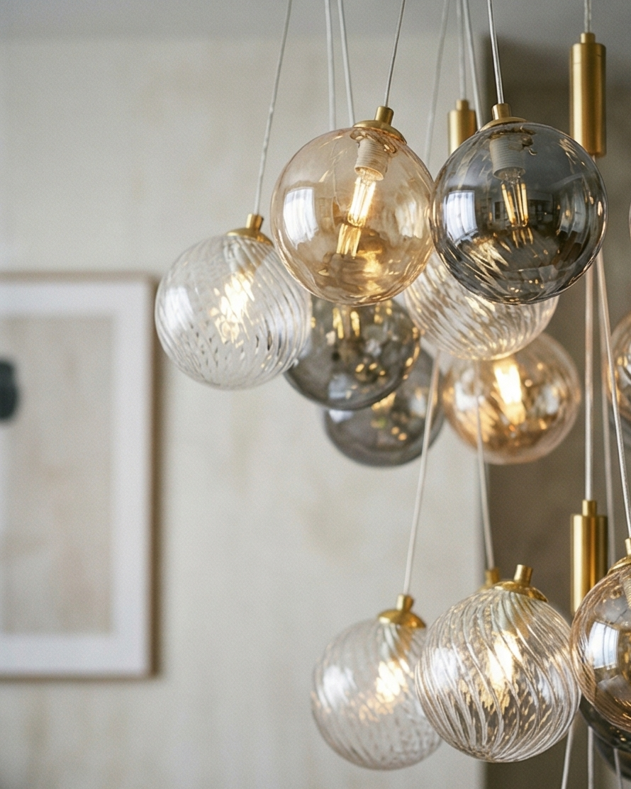 Cluster Globe Drop Chandelier
