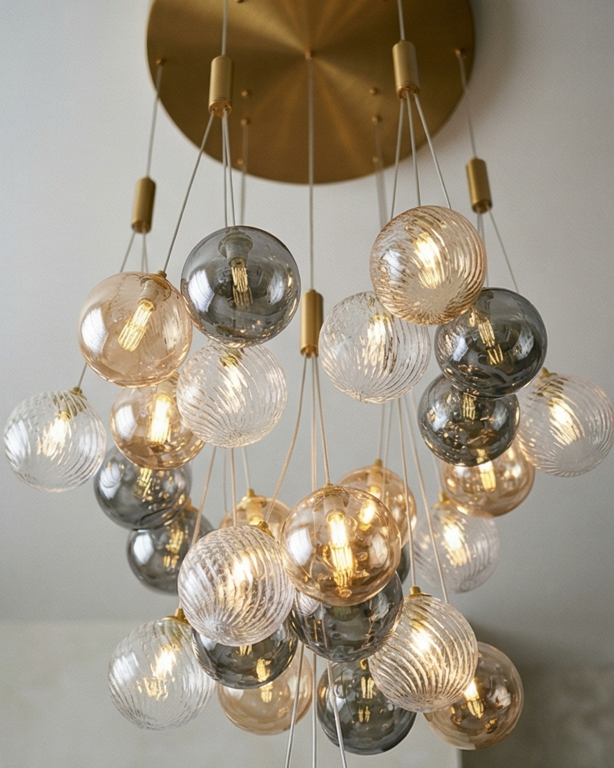 Cluster Globe Drop Chandelier