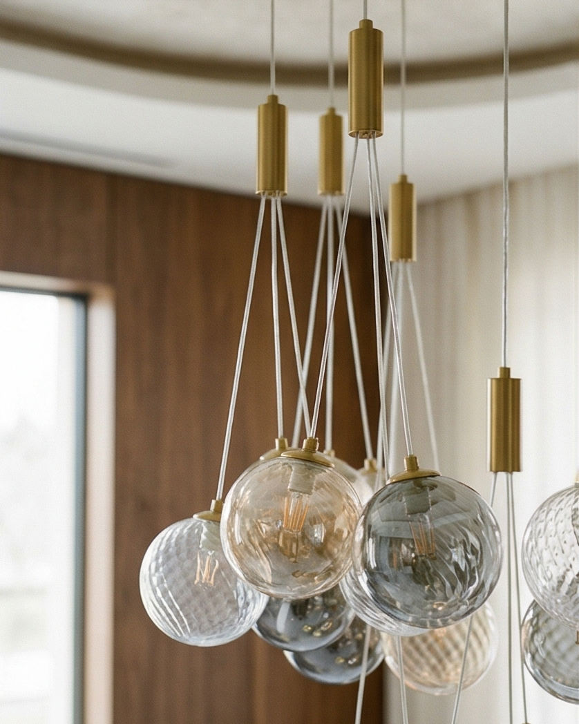 Cluster Globe Drop Chandelier